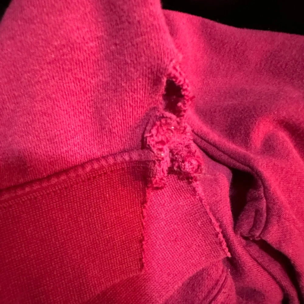 Nike L 5/$15 XL 1X 2x too Hoodie cowl Red Kangaroo Pocket Sweatshirt DISTRESSED - Picture 8 of 10